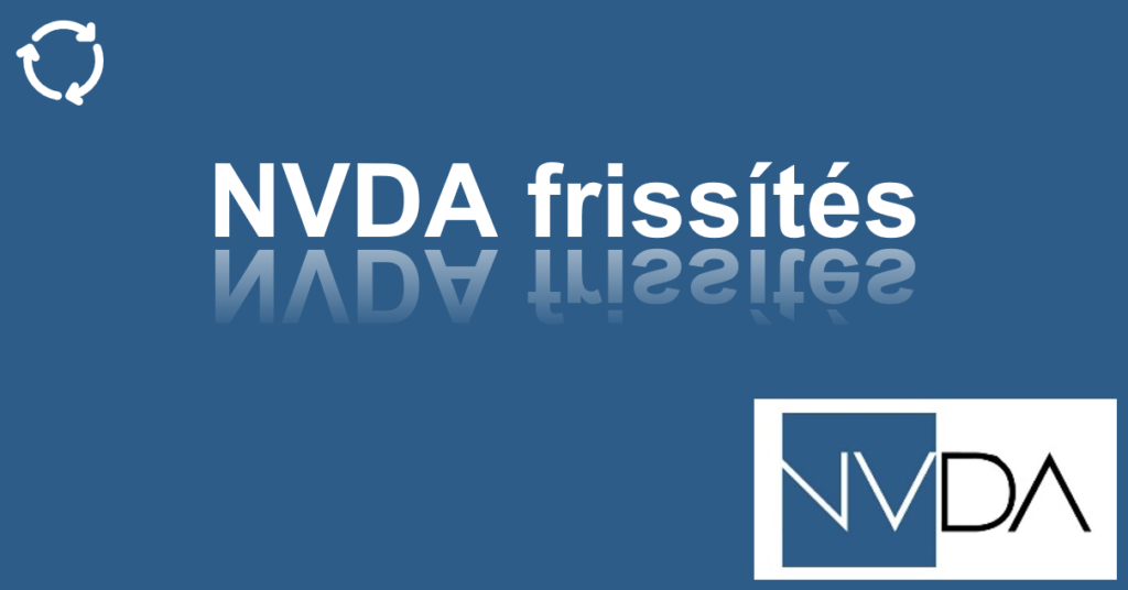 Bejegyzés, Facebook, Twitter: NVDA frissítés, #1