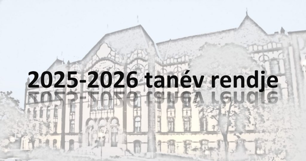 A 2025/26. tanév rendje