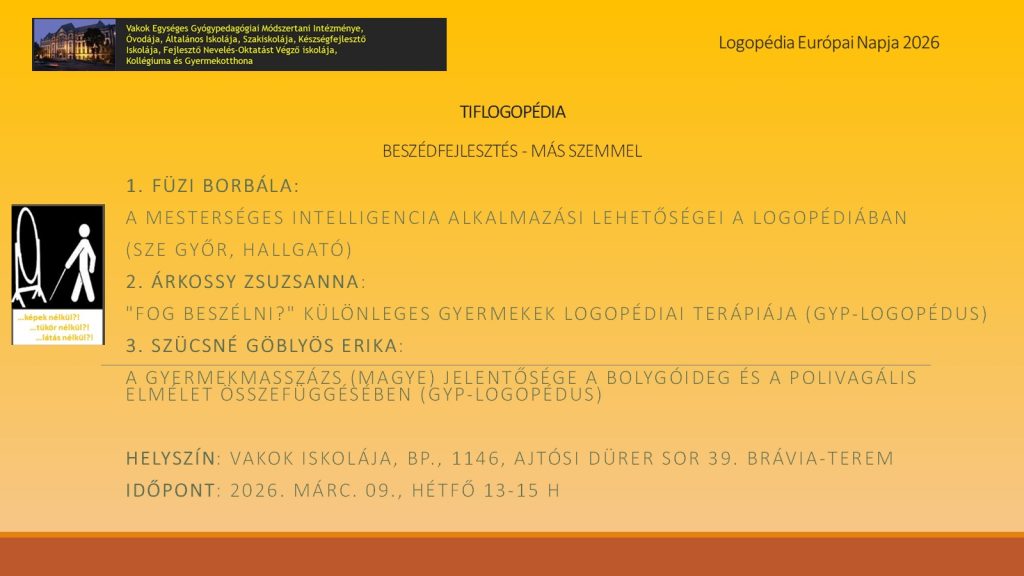 TifLogopédia - Logopédia Európai Napja 2026. március 9.
